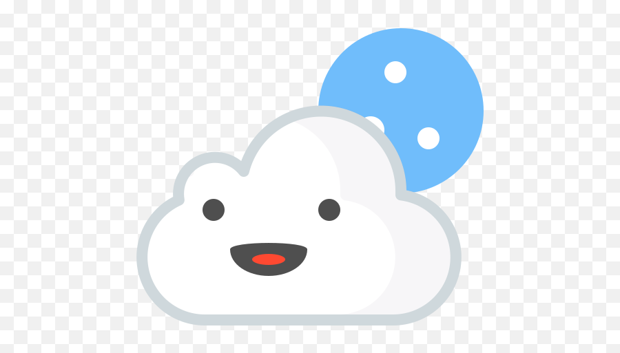 Cloud Moon Smiley Smile Emoji Emoticon Weather Free - Nuvens Png Com Sorriso,Moon Emoji