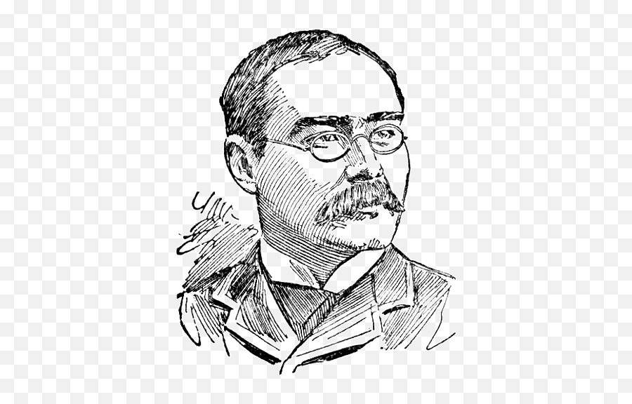 Quotes From And About Mark Twain - Sketch Of Rudyard Kipling Emoji,When A Society's Morals Is Based On Feelings And Emotion Quote