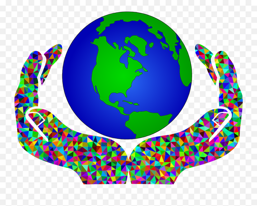 Free Image On Pixabay - Colorful Prismatic Chromatic Hands Holding The World Emoji,Emoticon Betekenissen