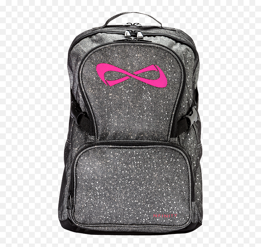 Judith Talks Cheerleading - Nfinity Sparkle Backpack Grey With Black Emoji,Cheer Emotion