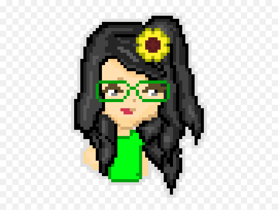 Pixel Art Gallery - Galsses Girl Pixel Art Emoji,Do Undertale Emoticons Work In Steam Chat