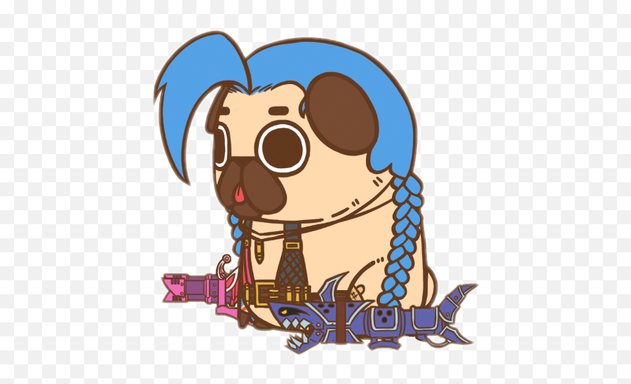 Puglie Pug Leagueoflegends Sticker - Cute Kawaii Pictures Moving Emoji,Puglie Pug Emojis