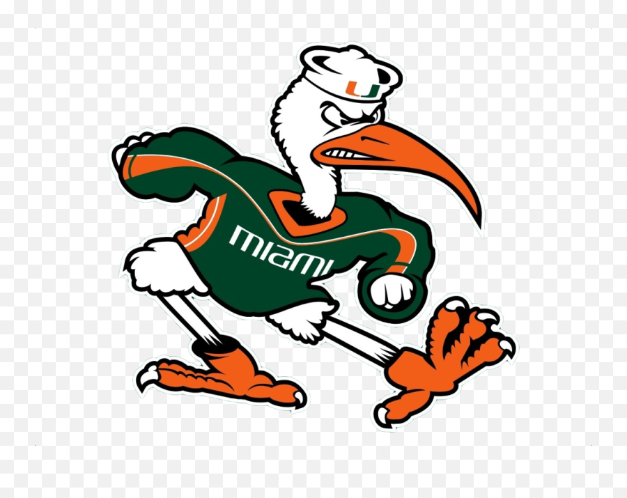 Of Miami Mascot Clipart University - University Of Miami Ibis Emoji,College Mascot Emojis