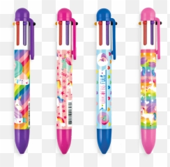 Unique Unicorns 6 Click Multi Color Pen - Colored Pens Emoji,Emoji Pens