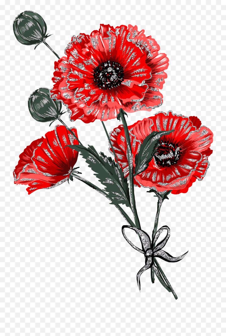 Poppy Poppies Remembrance Sticker - Lovely Emoji,Poppy Emoji