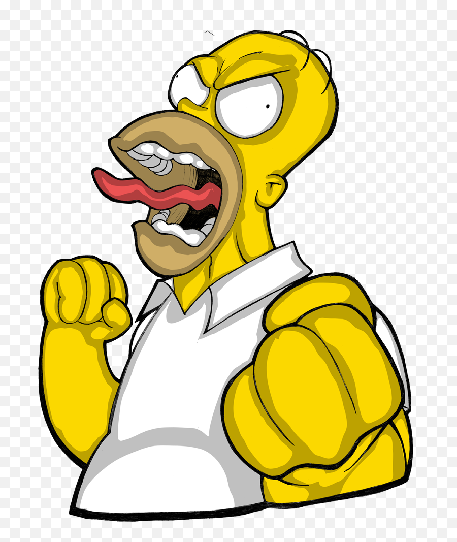 Homer Simpson Bart Simpson Anger - Anger Homer Simpson Emoji,Homer Simpson Emoticon
