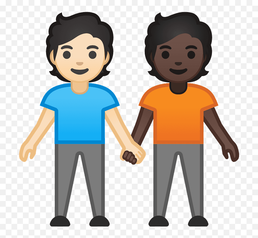 People Holding Hands Emoji Clipart Free Download - Human Skin Color Cartoon,All Boy Emojis