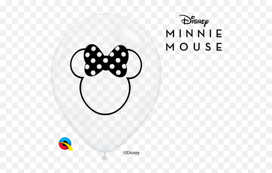 Minnie Mouse Silhouette Clear Latex - Minnie Mouse Balloon Silhouette Emoji,Minnie Mouse Print Text Emoji
