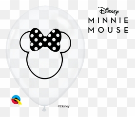 Minnie Mouse Silhouette Clear Latex - Minnie Mouse Balloon Silhouette Emoji,Minnie Mouse Print Text Emoji