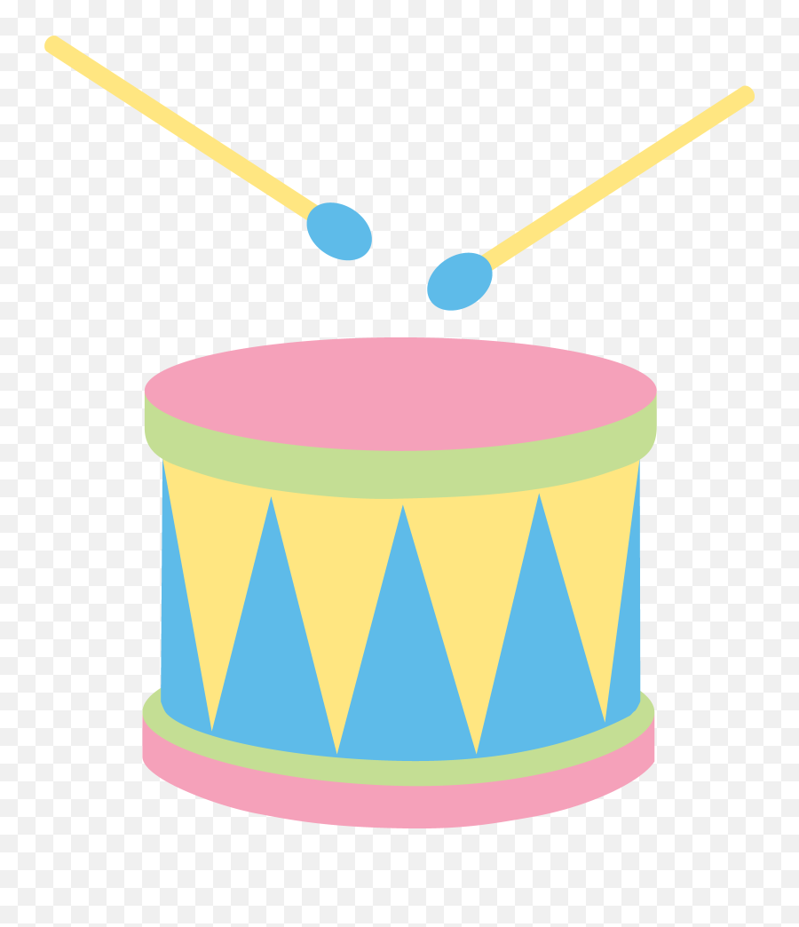 Pastel Colored Drum - Cute Drum Clipart Emoji,Musical Emoticon Toy