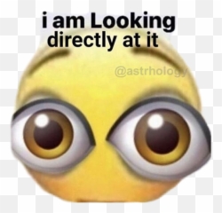 Cursed Emoji Yellow Look Bigeyes Eyes - Big Eyes Emoji Meme,Cursed Emoji Meme