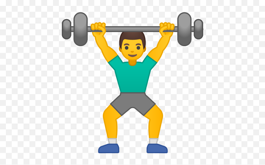 Man Lifting Weights Emoji - Weight Lifting Emoji,Weight Emoji