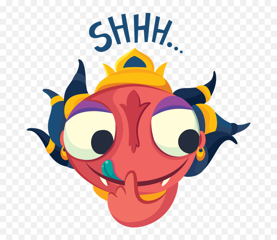 Baby Rakshas - Sticker Pack Google Allo On Behance Happy Emoji,Shhh Emoji Android