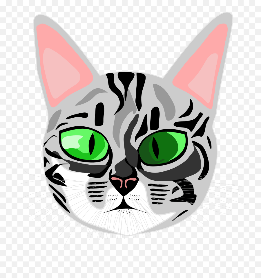 Green - Eyed Cat Face Clipart Free Download Transparent Png Domestic Cat Emoji,Sad Cat Face Emoji