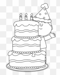 Birthday Cake Black And White - Small Birthday Cake Clipart Black And White Emoji,Flag Cup Wine Cake Emoji