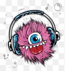 Headphone Clipart Pink Headphone - Music Monster Emoji,Emoji Earphones