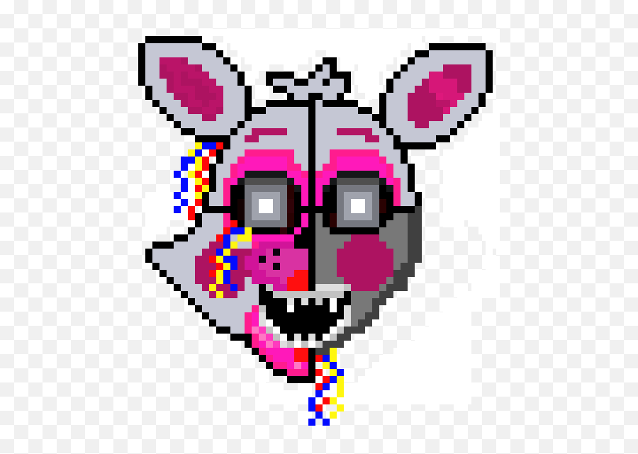 Fnaf Sister Location Funtime Foxy But - Pixel Art Fnaf Sister Location Emoji,Fnaf Emoticons