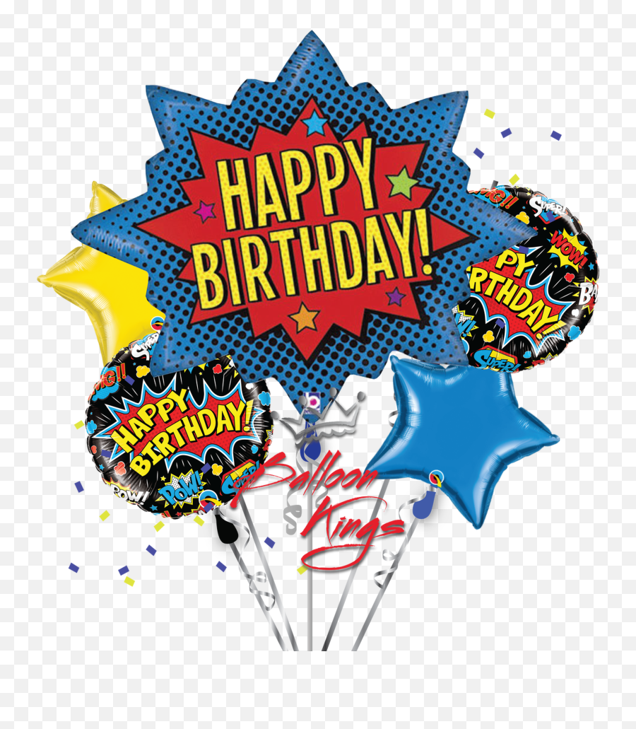 Superhero Burst Bouquet - Superhero Happy Birthday Emoji,Emojis De Superheroes