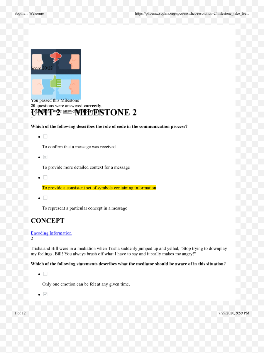 Bus 341 Conflictresolutionmilestone2test 2020 - Dot Emoji,There Is Only One Emotion