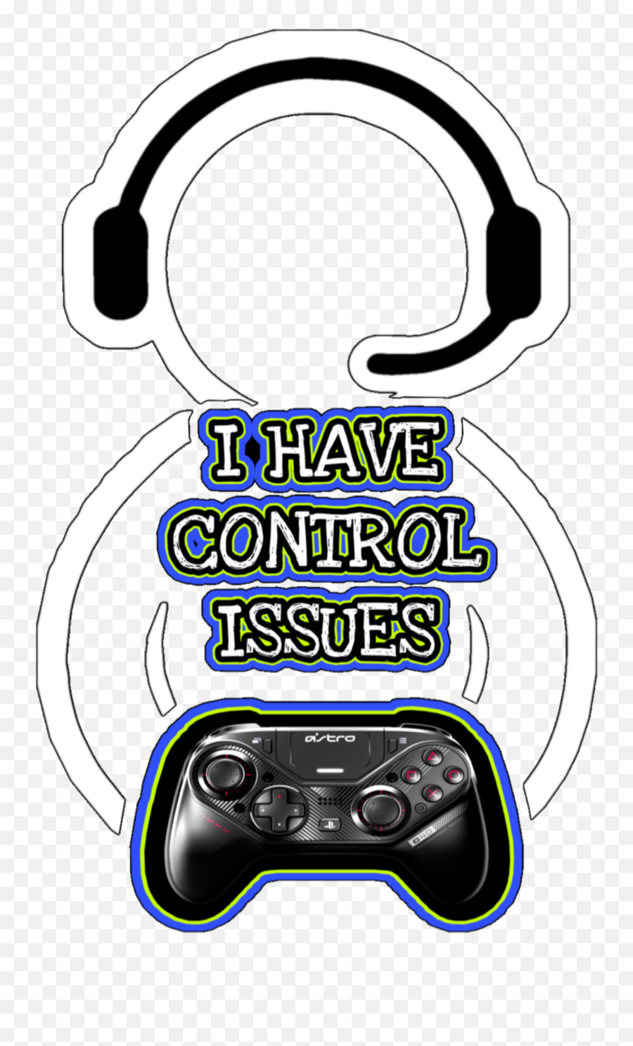 Control Issues Gamer Remote Sticker By Sonnia Vvargas - Video Games Emoji,Remote Emoji