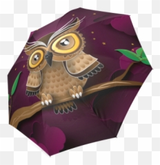 Interestprint Lips Flag Emoji Foldable Travel Rain Umbrella - Eastern Screech Owl,Sugar Skull Emoji