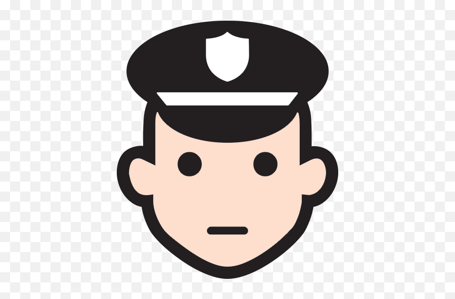 Police Officer - Cartoon Police Officer Head Emoji,Police Emojis