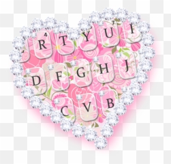 Diamond Pink Flora Heart Keyboard Theme Apk Update Unlocked - Girly Emoji,For Honor How To Unlock Emojis No Present