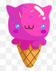 Ice Cream Dessert Kawaii - Girly Emoji,What Is The Ice Cream Emoji