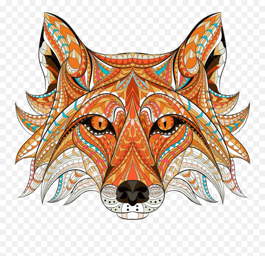 Spirit Of Fox - Fox In Textile Art Emoji,Fox Amnimal Emotions
