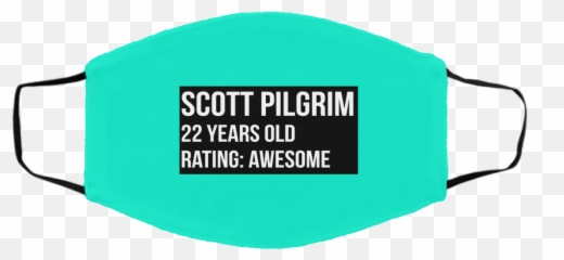 Scott Pilgrim 22 Years Old Rating Awesome Face Mask - Language Emoji,Awesomeface Emoticon Afro