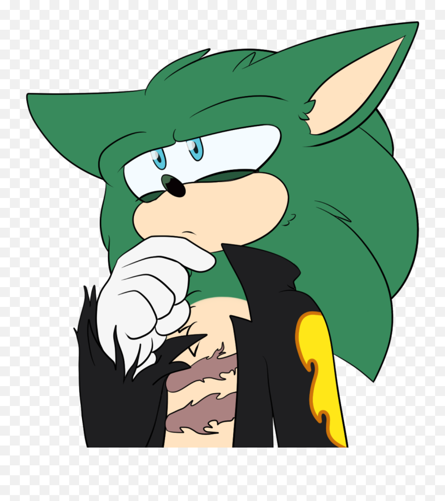 Short Clipart Curious Person - Scourge Sonic Expressions Scourge The Hedgehog Curious Emoji,Shiverring Man Emoticon Animated