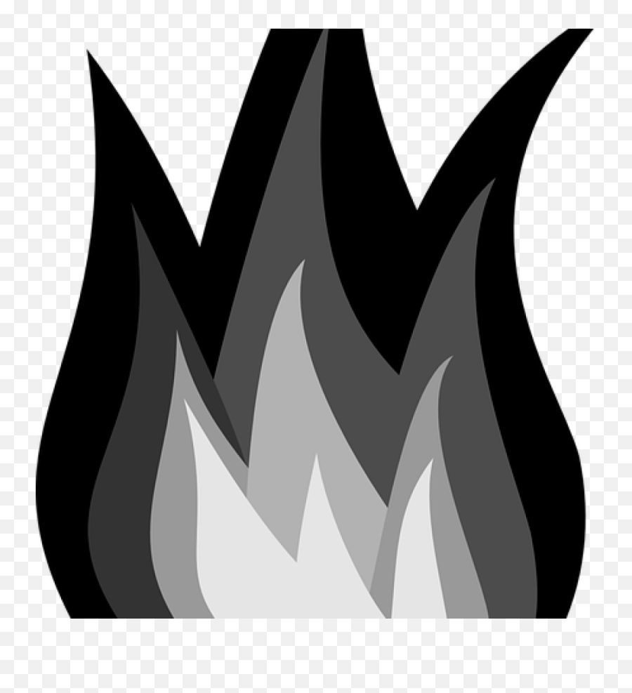 Black And White Fire Clip Art - Black Fire Png Clipart Emoji,Black White Fire Emoji
