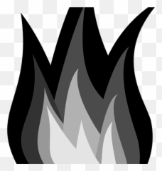 Black And White Fire Clip Art - Black Fire Png Clipart Emoji,Black White Fire Emoji