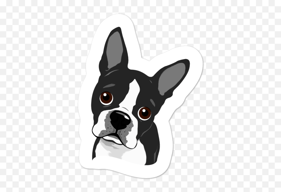 All Yours Stickers Hey Boston Terrier Emoji,Black And White Angry Emoji Faces Clipart For Vinyl