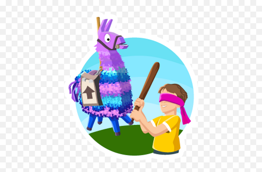 Fortnite Llama Have Fun At The Birthday Party - Sticker Mania Emoji,Skinhead Emoticon