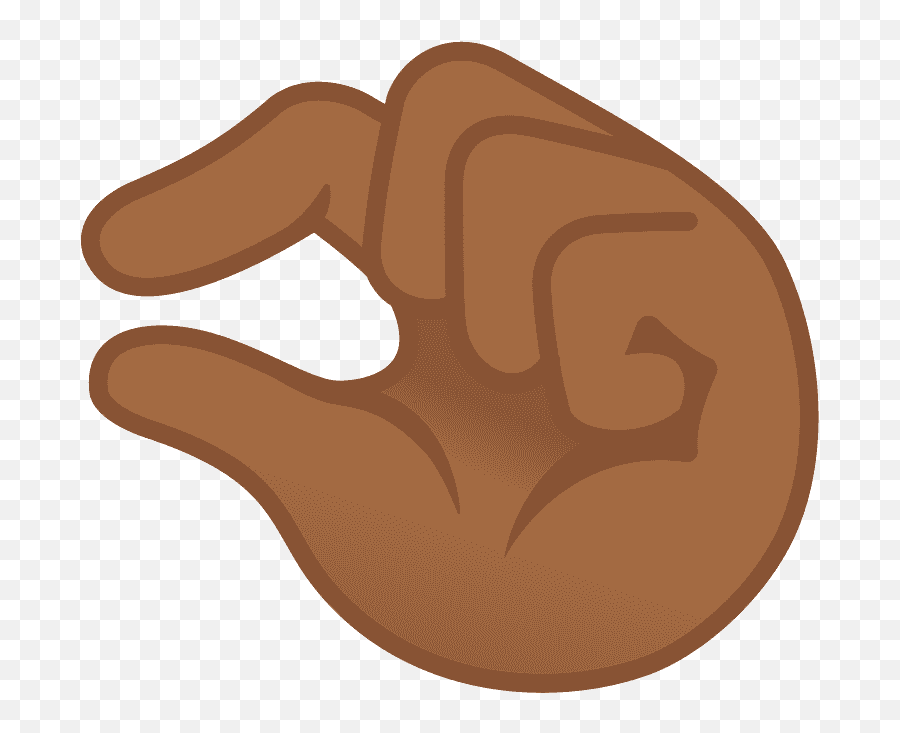 Pinching Hand Emoji Clipart - Black Pinching Hand Emoji,Finger Pinch Emoji