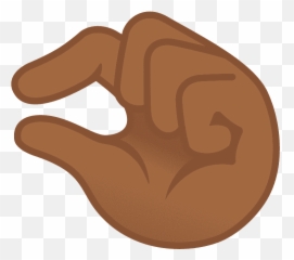 Pinching Hand Emoji Clipart - Black Pinching Hand Emoji,Finger Pinch Emoji