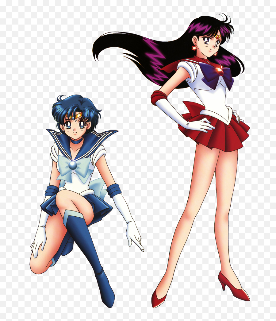 Download Sailor Moon Sailor Mercury Sailor Mars Pose - Sailor Mars Sailor Mercury Emoji,Sailor Moon Emojis