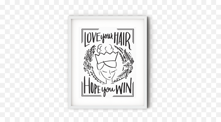 Hope You Win Letterpress Art Print Emoji,I Love You Hand Sign Emoticon