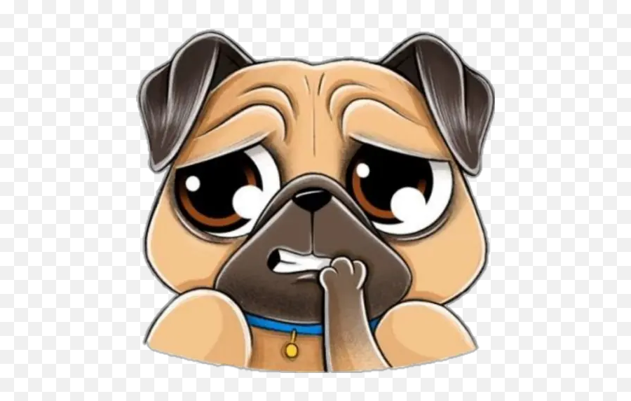 Sticker Maker - Perro Pug Emoji,Black Pug Emojis