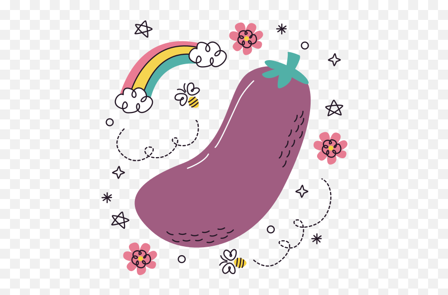 Eggplant Stickers - Free Food And Restaurant Stickers Emoji,Eggplant Emoji