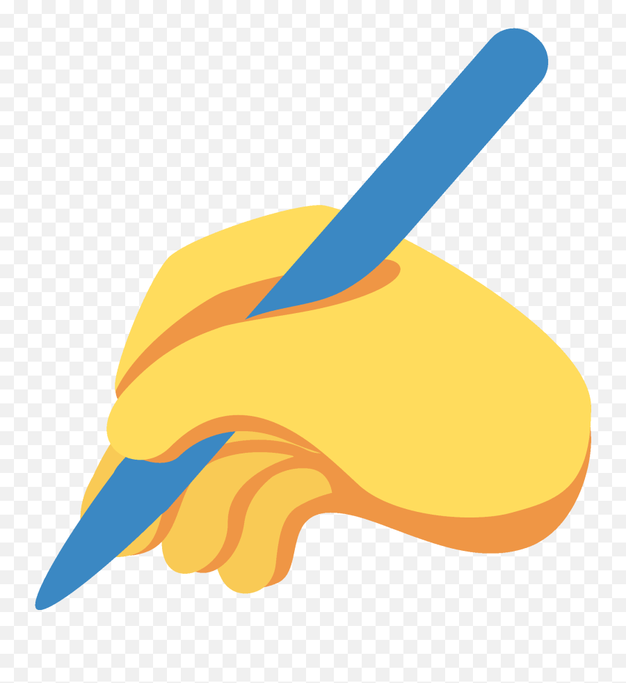 Writing Hand Emoji Clipart - Write Emoji,Hands On Hips Emoji
