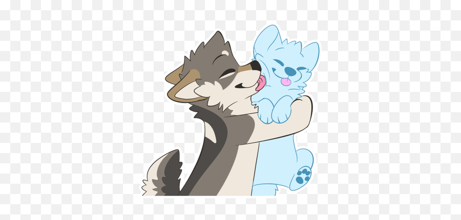 Furry Telegram Stickers - Pulexart Furry Hug Sticker Emoji,Furry Emoji