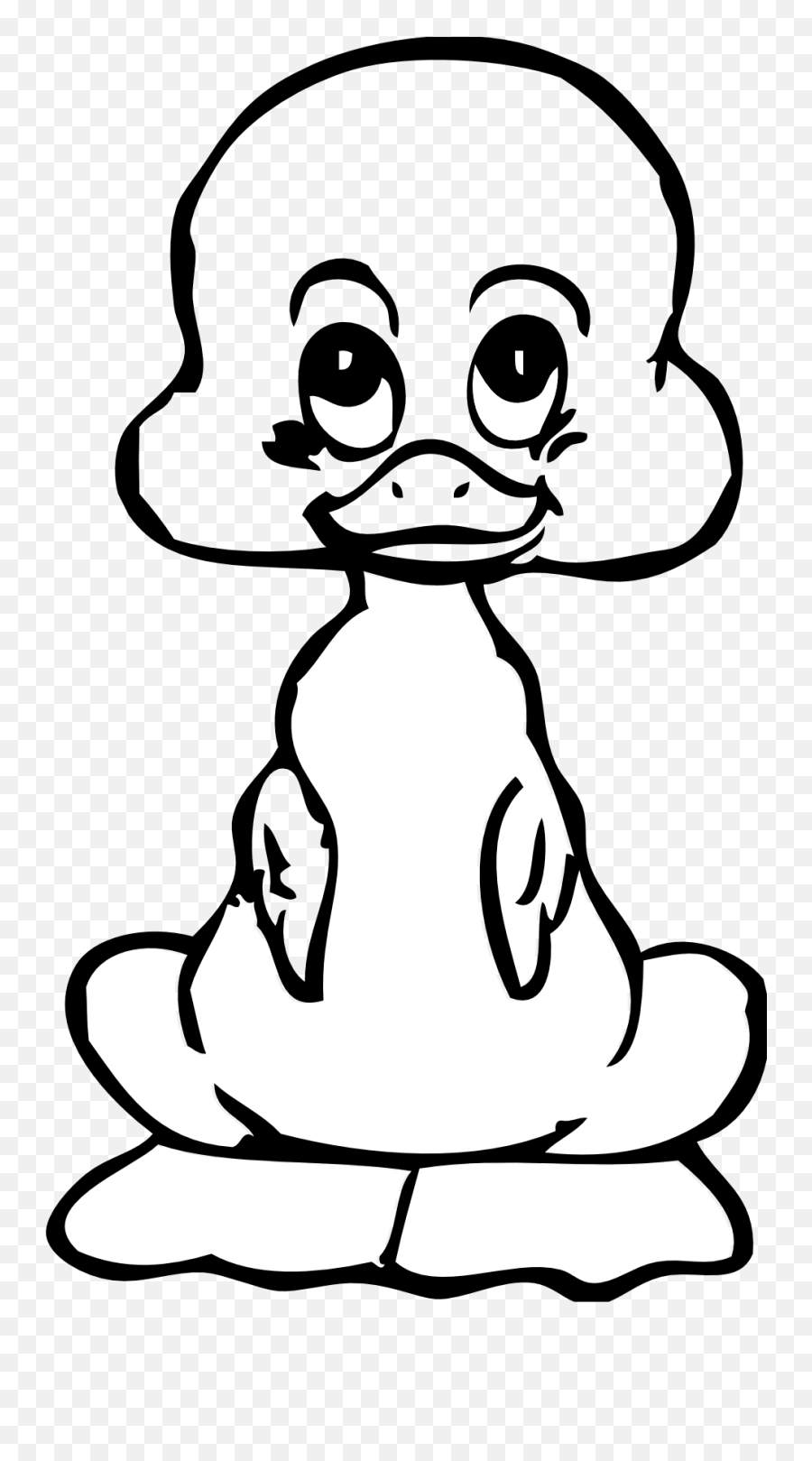 Cute Duck Png Black And White U0026 Free Cute Duck Black And - Kids Drawing Duck Face Emoji,Baby Duck Emoji