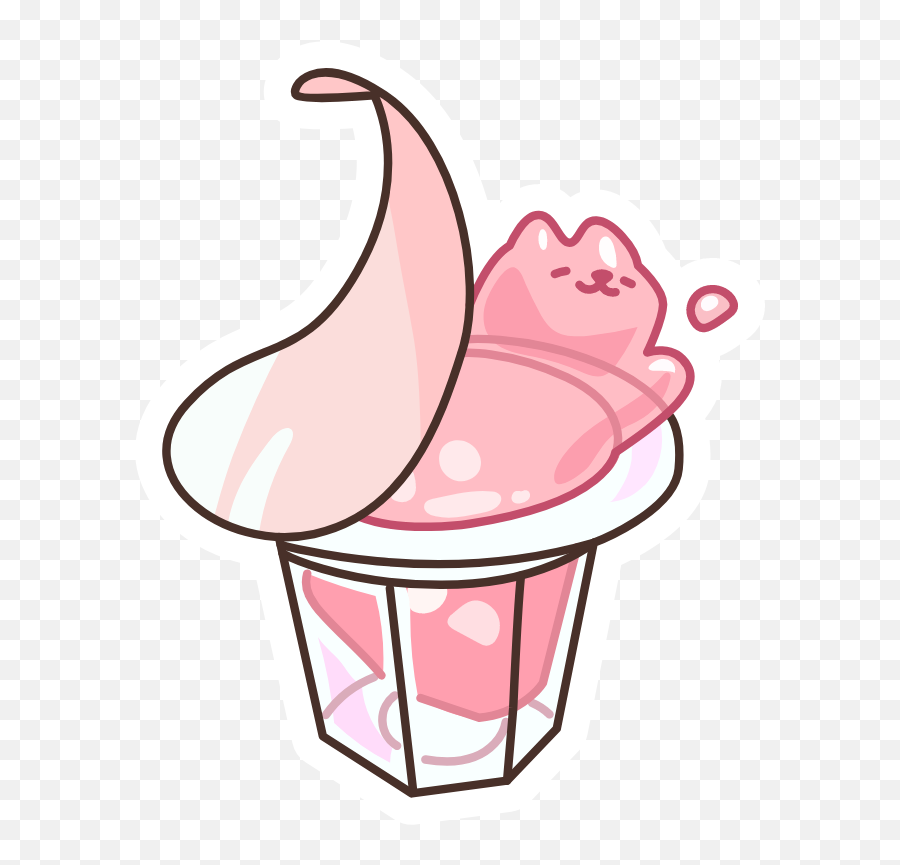 Pink Jelly Cat - Pink Jelly Sticker Emoji,Pink Emoji Joggers