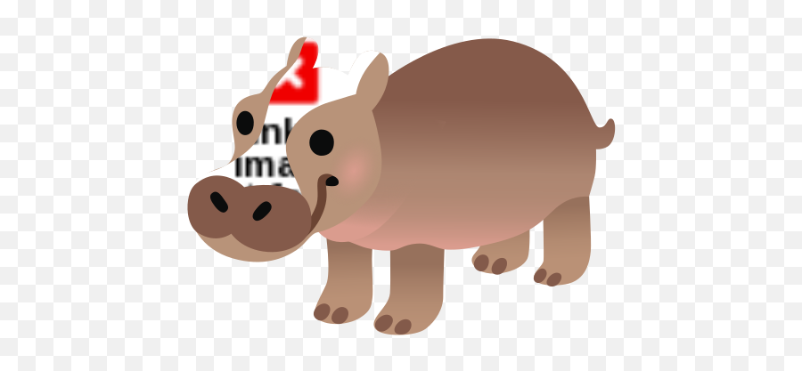 Hippopotamus Emoji - Hipopotamo Emoji,Emoji Art