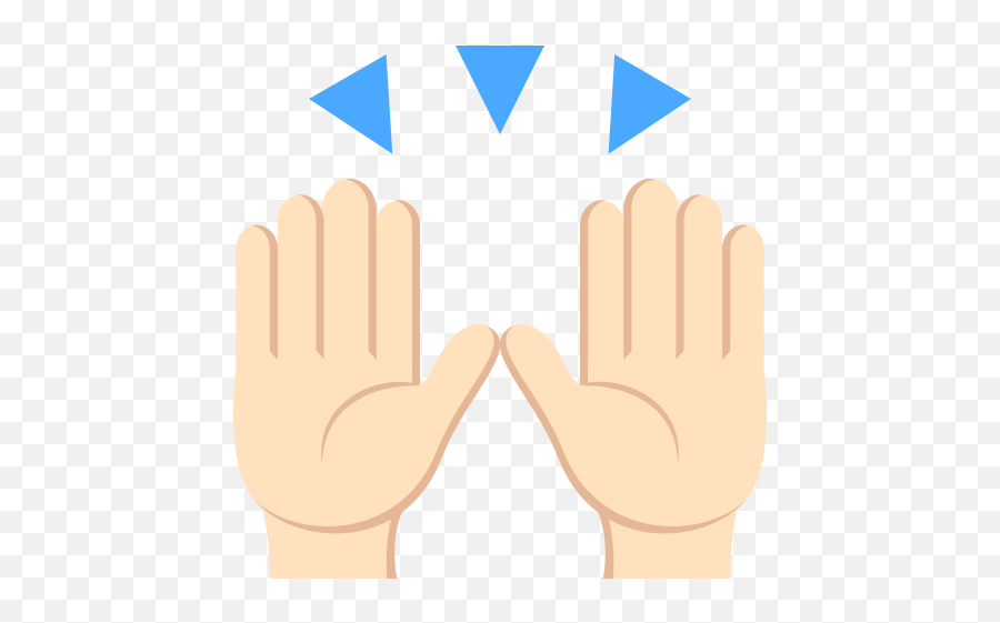 Manos Levantadas Celebrando Tono De Piel Claro Emoji - Celebration Hands Emoji Png,Emoji De Manos