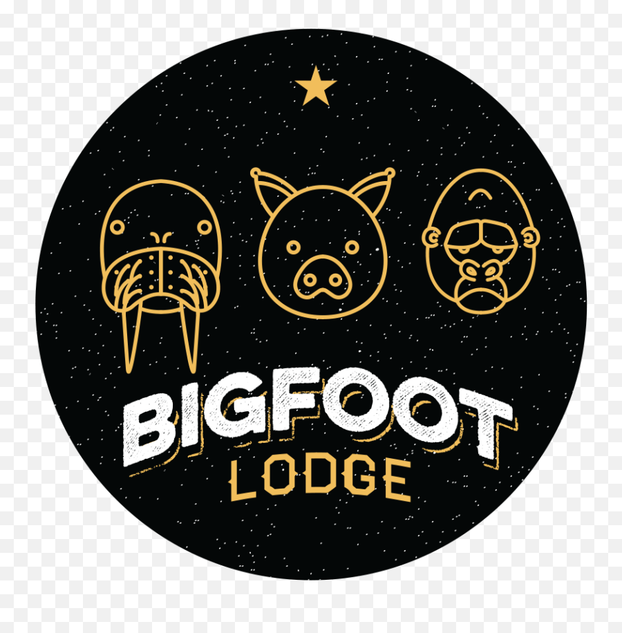 Bigfoot Lodge Logo Branding - Kilómetros De Pizza Emoji,Deathly Hallows Emoticon