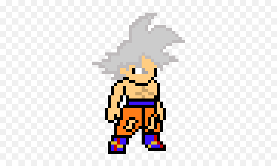 Pixel Art Gallery - Pixel Art Sangoku Ultra Instinct Emoji,Goku Emoji