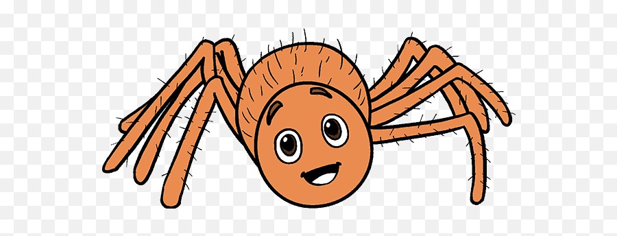 How To Draw A Cartoon Spider In A Few - Spider Clipart Drawing Emoji,Dire Spider Emoticons